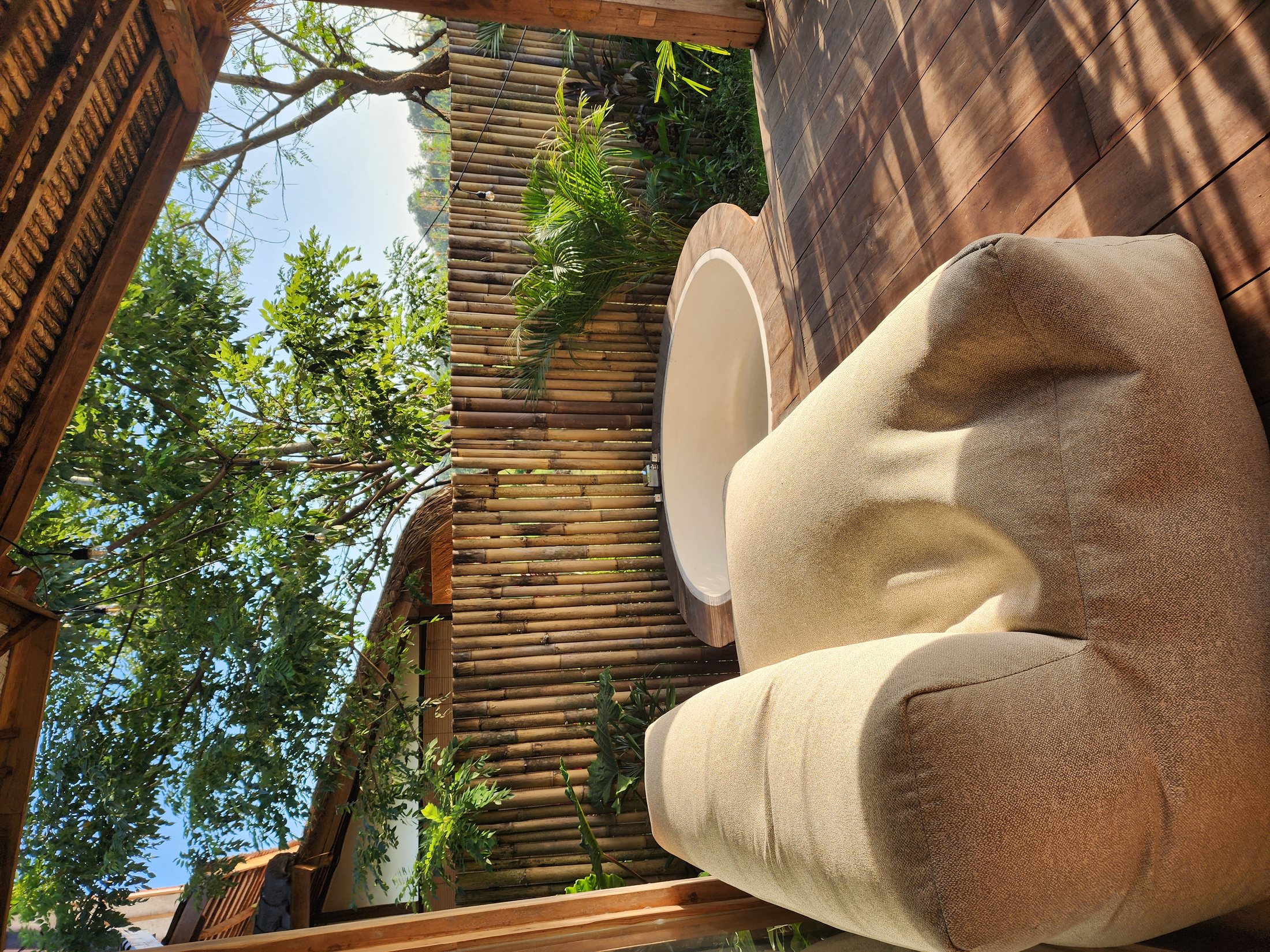 Rumah Jati outdoor soaking tub